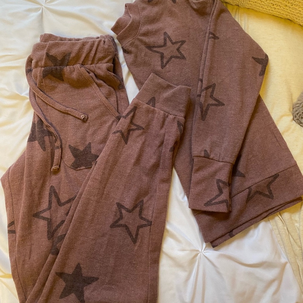 Purple, star matching set.